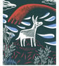 The Donkey Trip three-colour linocut screen-print triptych (3 A5 prints) - Image 5