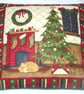 Ginger kitten under Christmas tree by the fireplace cushion - Image 1