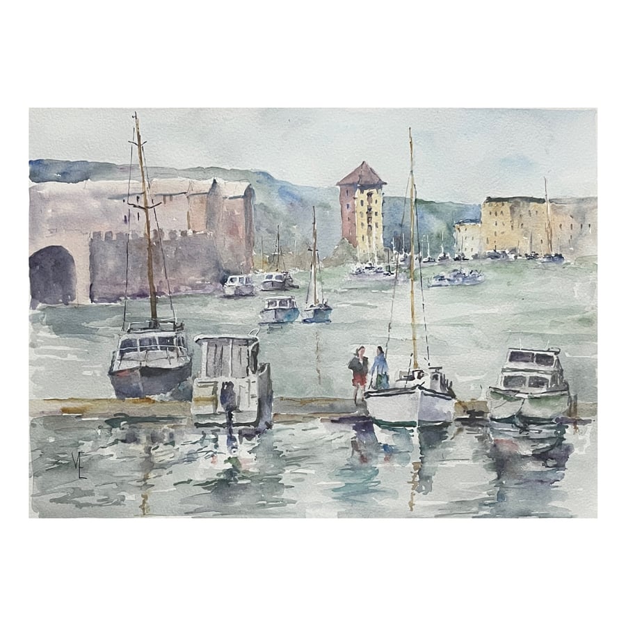 Majestic Marina, original watercolour painting