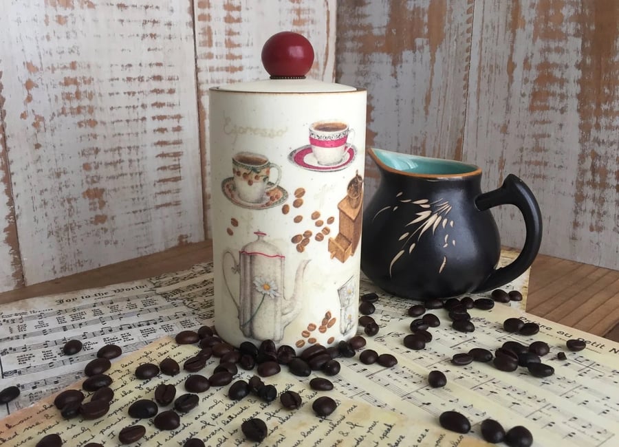 Handmade Wooden Coffee & Tea Jar