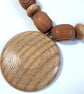 Wooden Bead & Round Pendant Necklace - Image 5