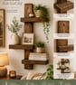 Handmade Rustic Wall Mounted Display Shelf  - Image 1