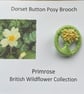 Dorset Button Posy Brooch, Primrose  - Image 1