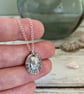 Silver Limpet Shell Necklace – Oxidised Fine Silver Pendant - Image 4