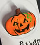 Pin It! Jack o'Lantern Cold Porcelain Pin Badge  - Image 2