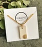 Ceramic pendant necklace - gold dotty number 3 - Image 2