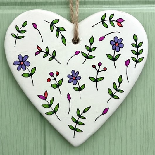 Hanging ceramic Heart