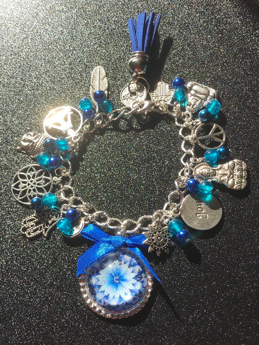 Good karma blue charm bracelet