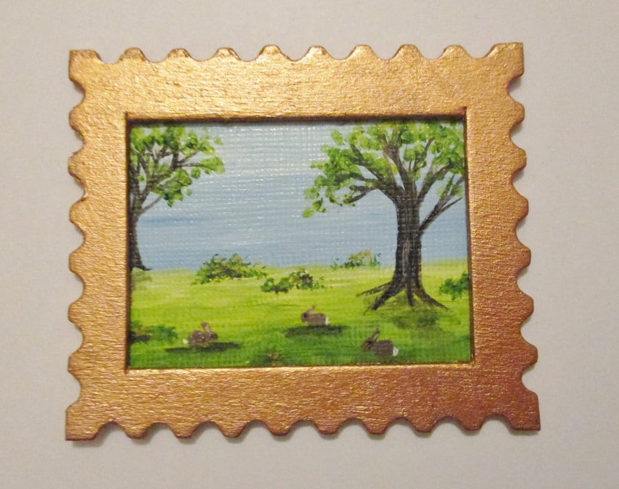 Dolls House Miniature Painting Framed