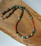 Gemstone Necklace with Indian Agate and Red Jasper - Image 5