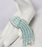 Light Green Beaded Cuff Bracelet - Image 2