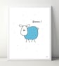 Dotty Sheep A4 Art Print  - Image 1