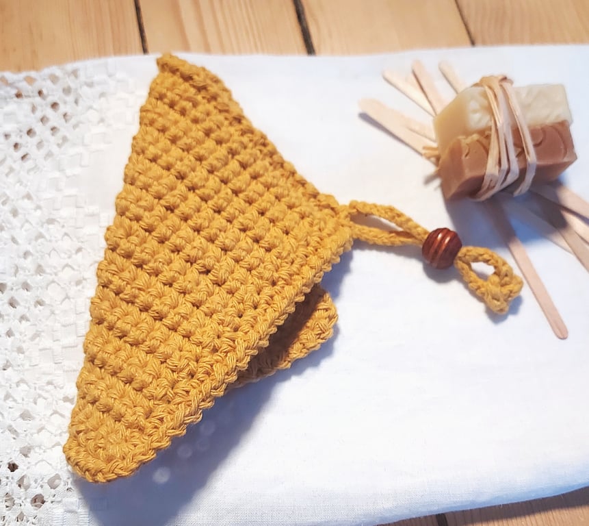 Eco-friendly face cloth, handmade, 100% recycled cotton
