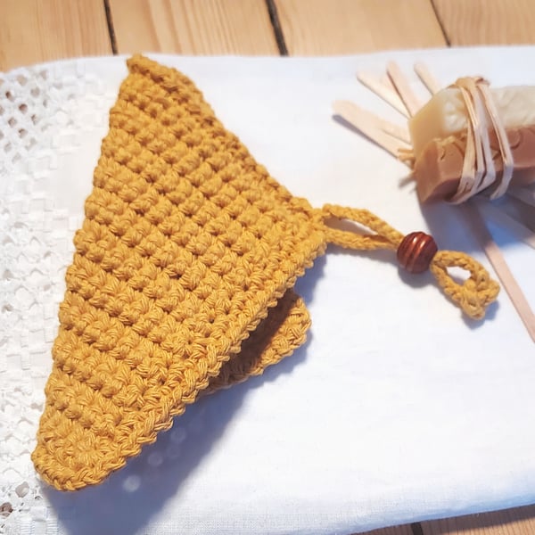 Eco-friendly face cloth, handmade, 100% recycled cotton