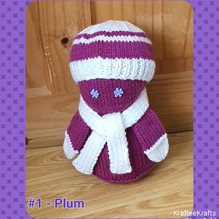 Lady Doorstops, handknitted 