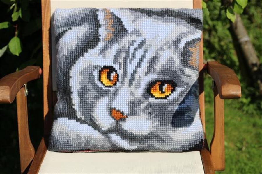 Tapestry Cat Cushion