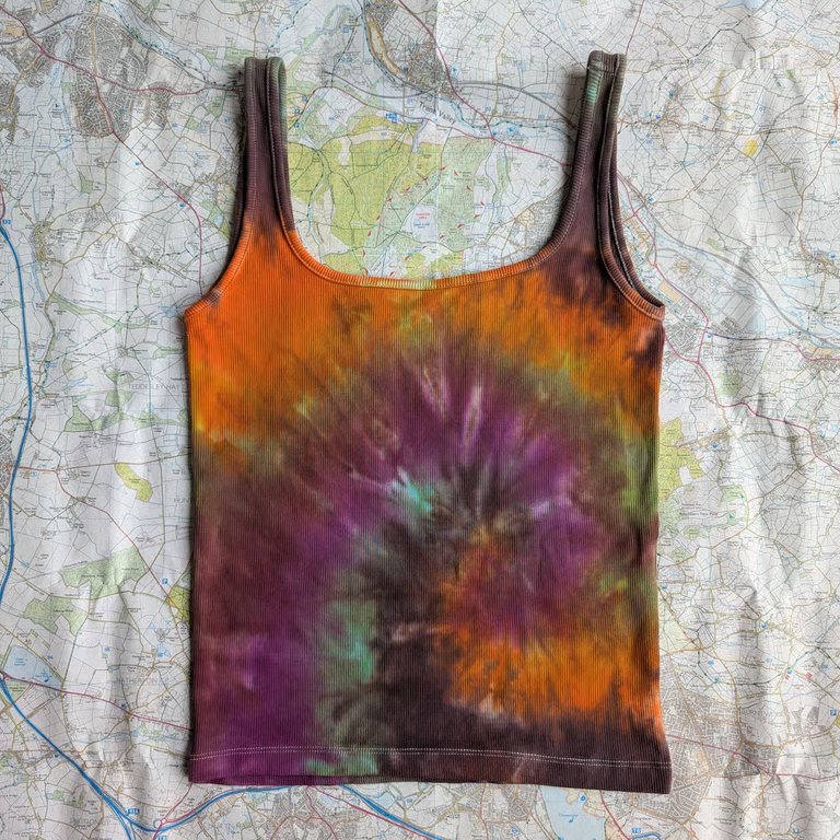 Tie dye cotton vest top (M 12-14)
