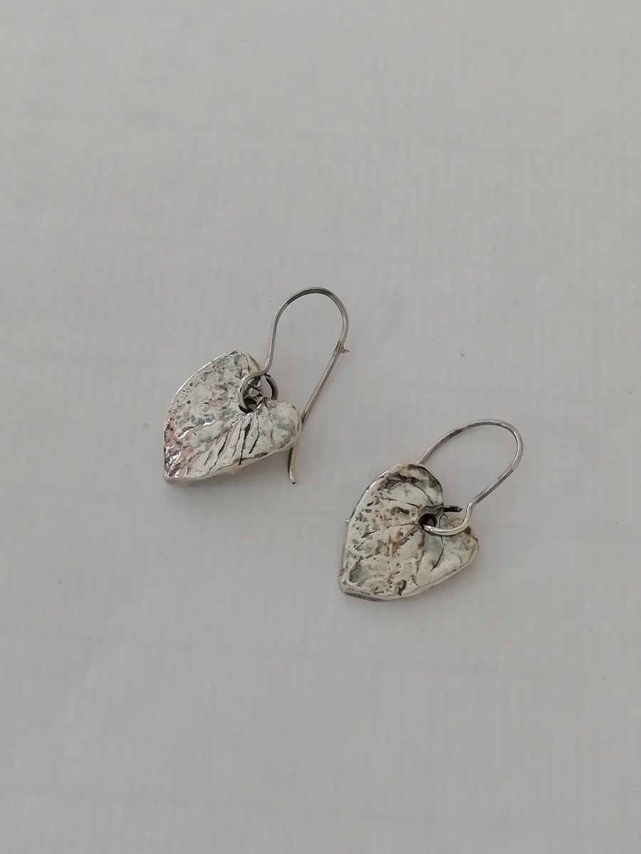 Wild Viola Leaf Earrings Silver