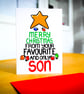 Christmas Card From Your Favourite Son Funny Christmas Card for Mum and Dad - Image 2