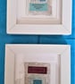 Colourful Combinations Red Turquoise Handstitched Geometric Art Pictures - Image 7