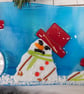 Melting Snowman Christmas Decoration; Fused Glass Snowman Wave - Image 8