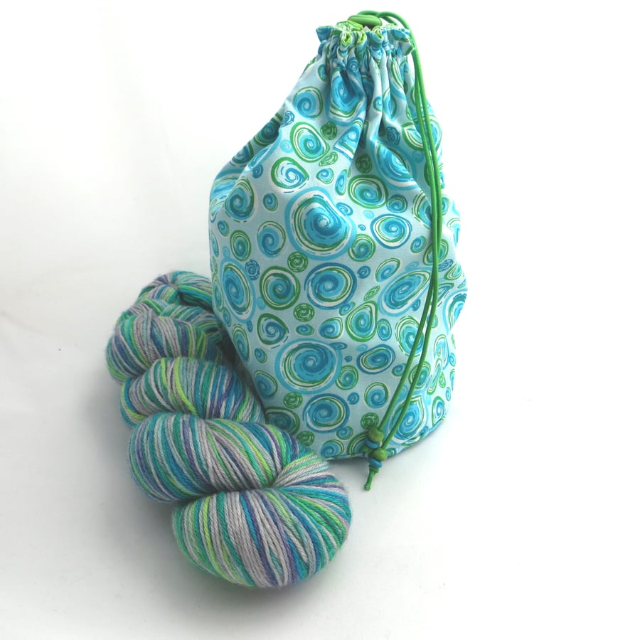 Paisley Swirls Reversible Project Bag