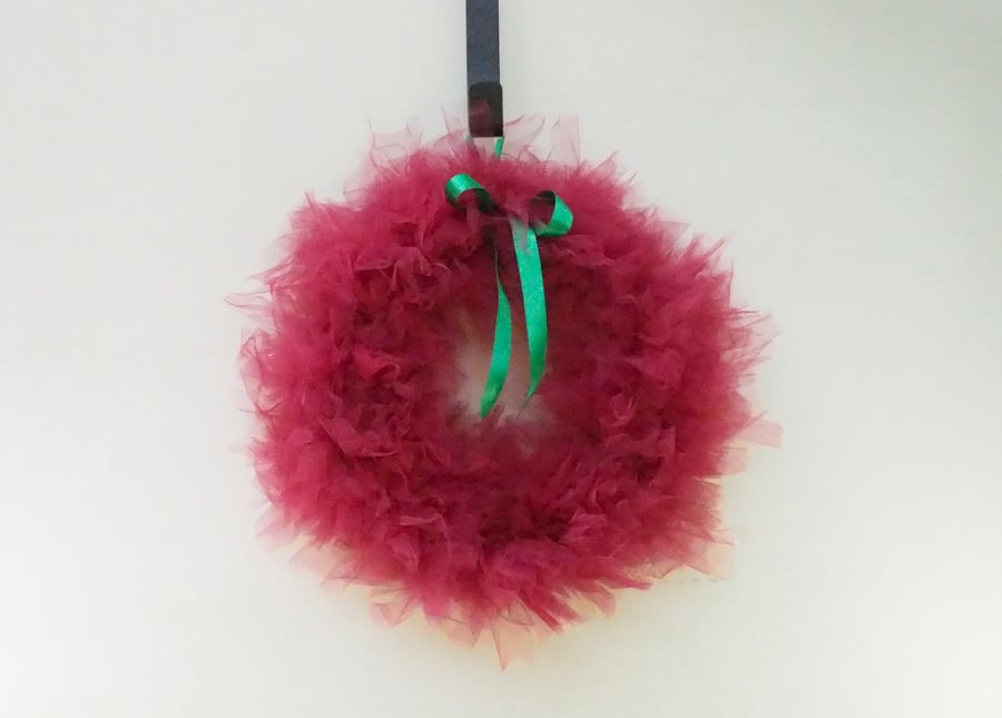 Cranberry Red Christmas Wreath