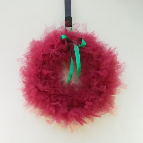 Cranberry Red Christmas Wreath