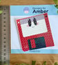 Holographic Red Floppy Disk Sticker - Y2K Retro Tech Vinyl Planner Sticker - Image 6