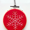 Snowflake Embroidery Kit, Needlepoint Kit, Beginner, Christmas Craft Kit