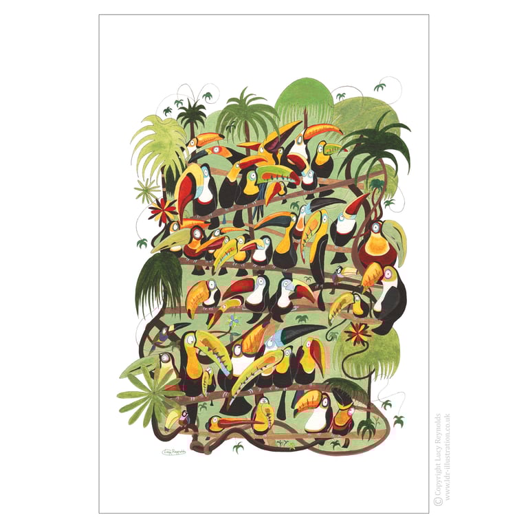 Toucan Jungle Tea Towel