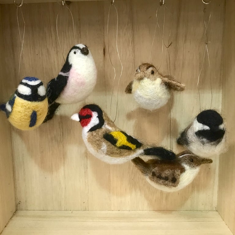 Garden birds needle felting kits - Choice of 4 British Birds including blue tit