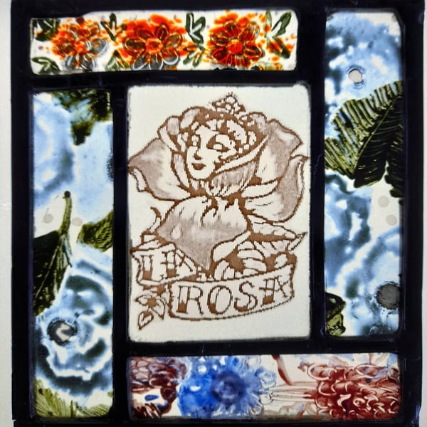 Contemporary Stained Glass - La Rosa 