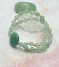 Green aventurine double strand stretchy bracelet  - Image 2