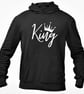 King Hoodie Hooded Sweatshirt Boyfriend Husband Valentines Anniversary Partner  - Image 2