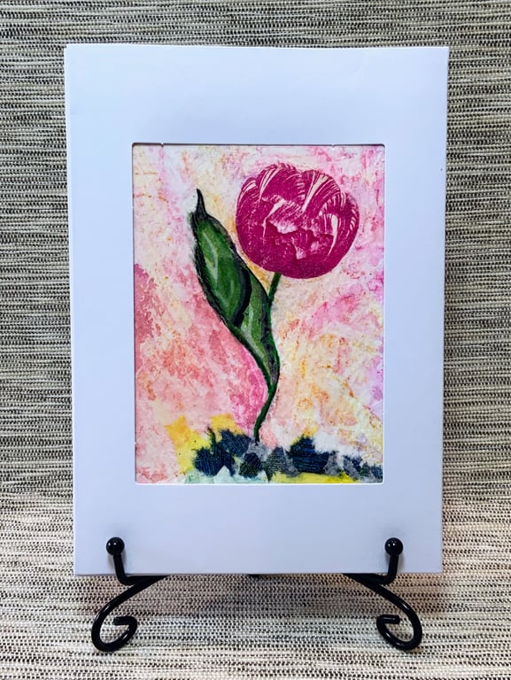 Tulip Art Greeting Card.