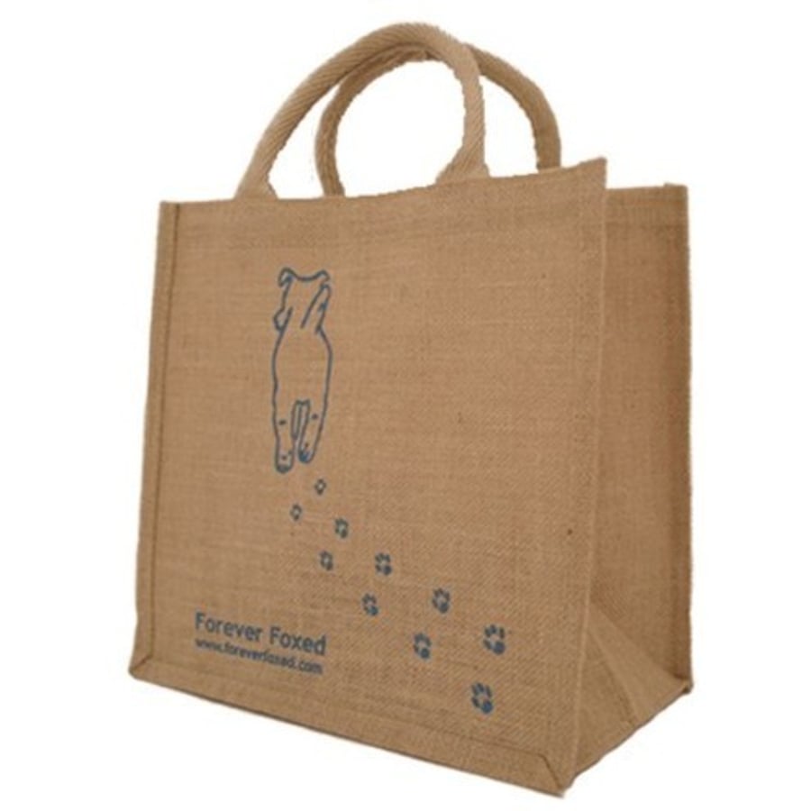 Walking Terrier Jute Bag