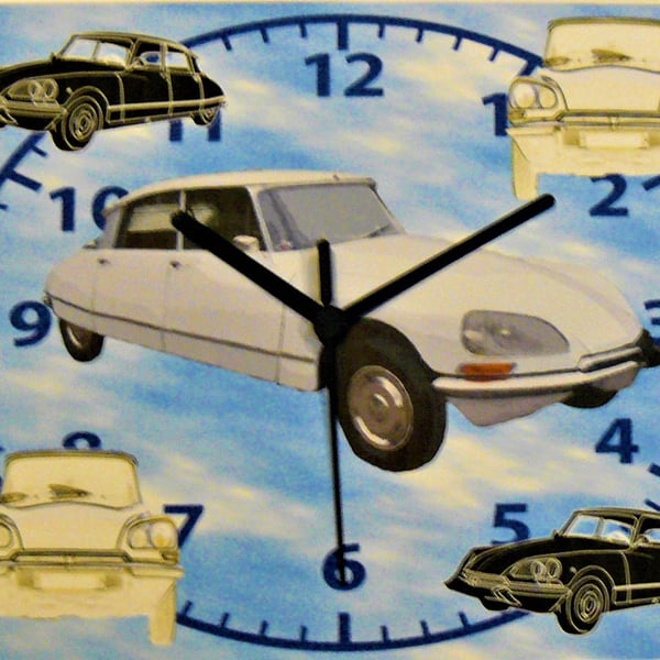DS classic french car wall hanging clock citroe vintage ds
