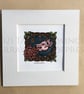 Fiery PigLord - In Full Colour - Limited Edition Hand Painted Lino Print - Image 1