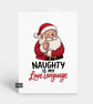 Funny Christmas Card For Him Or Her - Naughty Santa