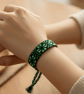  Adjustable Green & Black Wristband - Image 1