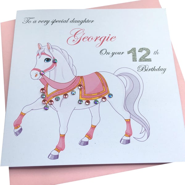 Handmade Personalised Horse Birthday Card