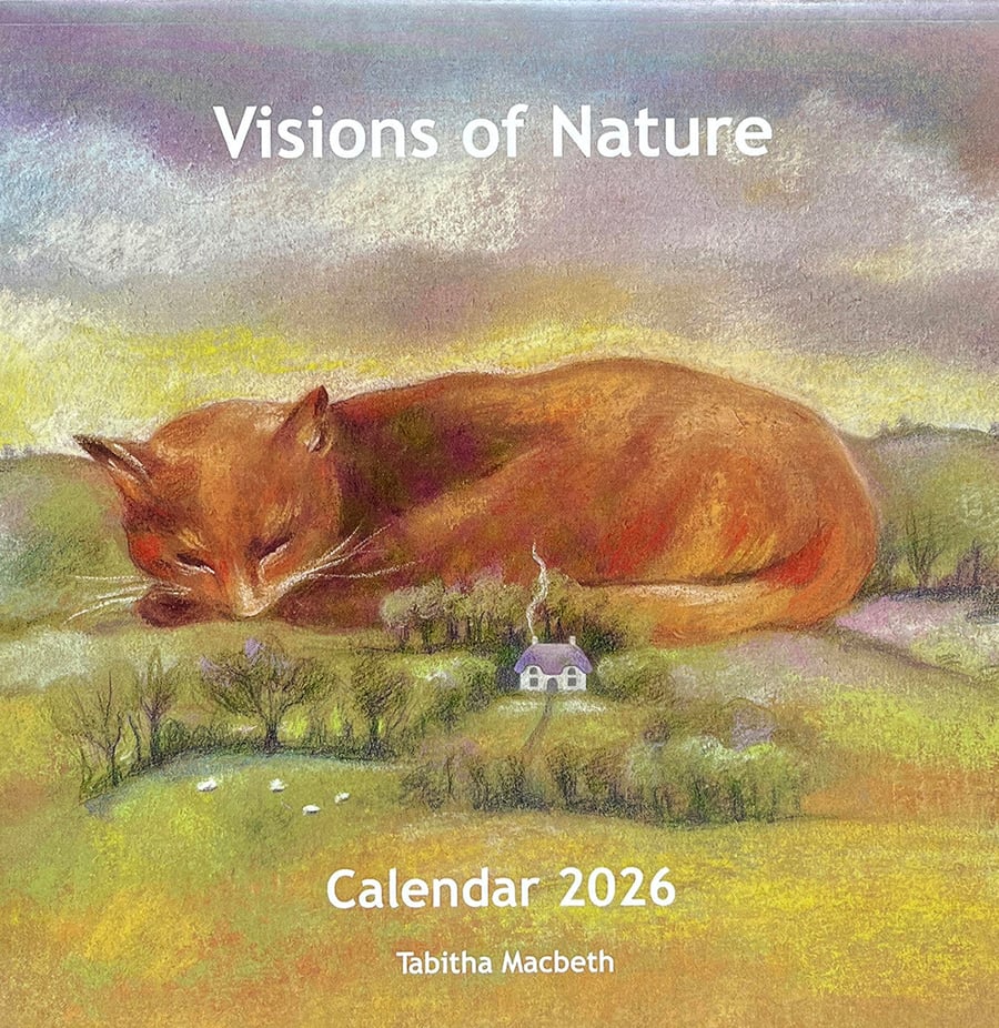 LARGE 2026 Wildlife Art Calendar: wall calendar, nature illustrations, landscape