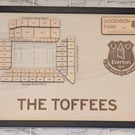 Evertons Goodison Park wall plaque laser engraved seating plan