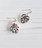 Rainbow leopard print Modern earrings, limited pairs available - Image 1