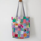 Upcycled Cotton Patchwork Tote Bag 