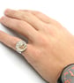 Steampunk Signet Mens Ring made of Watch work, Mens Pinky Ring as Birthday Gift  - Image 1
