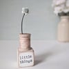 Clay Flower on a Teeny Vintage Bobbin 'little things'