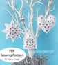 PDF Frosty Felt Christmas Ornaments Sewing Pattern - Image 1