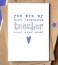 Perfectly Imperfect My Favourite Teacher Ever Funny Card - Image 2